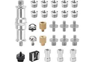UTEBIT Camera Screw 1/4 to 3/8 Adapter Thread Adapter Set Camera Spigot Convert Mounting Screws Tripod Screw Compatible for M