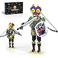Nubee BOTW Link Building Set, Majora's Mask Link Action Figures Holding Master Sword and Hylian Shield, TOTK Adventure Game Collection Birthday Gift for Boys Girls Game Fans (407Pcs)