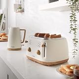VonShef Fika Kettle & Toaster Set Nordic Cream Wood 1.7L 3000W 4-Slice view 8