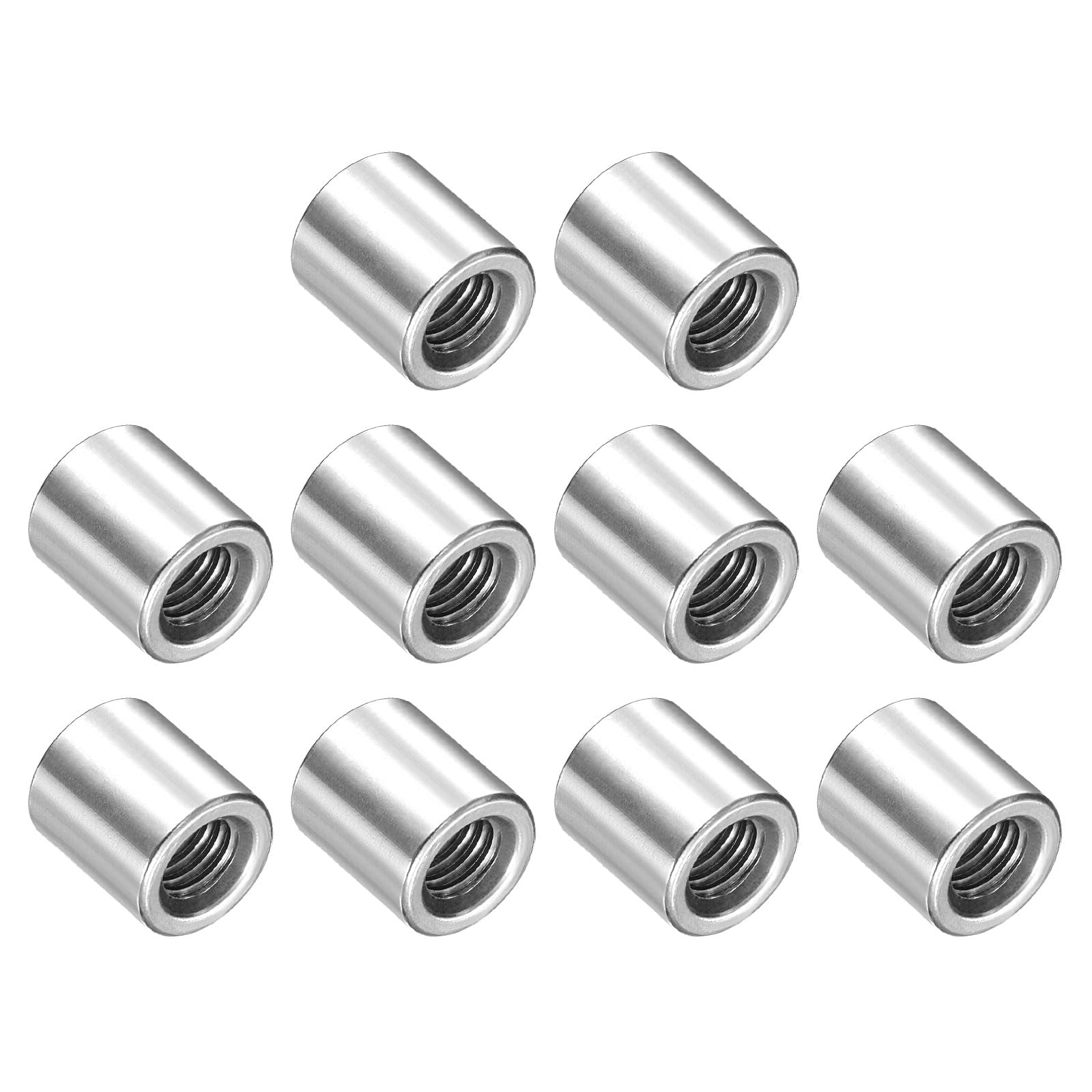 METALLIXITY Weld on Bung Nut (M6x10mmx11mm) 20Pcs, Stainless Steel Insert Weldable Fuel Tank Fitting - for Component Maintenance, Weld-On Adapter