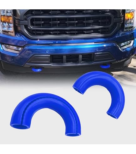 F150 Accessories Tow Hook Covers For F150 2004-2024 & Tundra 2017-2021 - Custom Front Hitch Covers In Blue Blue Tow Hook Covers Easy Install - Foto 8