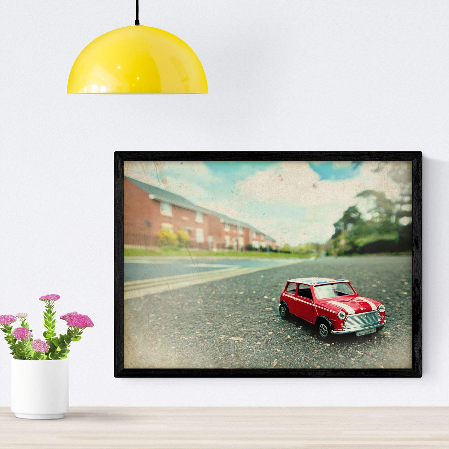 Nacnic Vintage Poster Mini cooper.Láminas for interior decoration. Vintage posters with design and definitions. A4 size