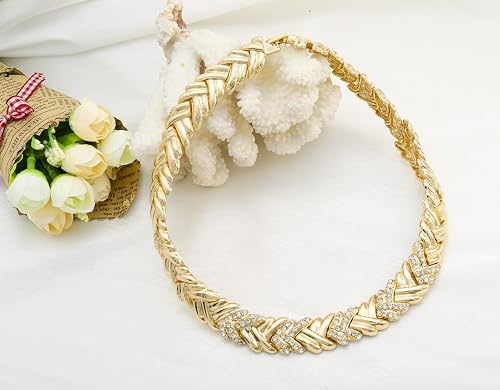 LifflyLadys Crystal Jewelry Set - 18K Gold Plated Necklace, Earrings, Bracelet, Ring For Women - View #3