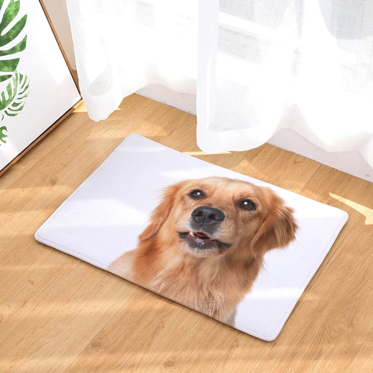 N/A Felpudo de Entrada de Franela con Estampado de Animales, patrón de