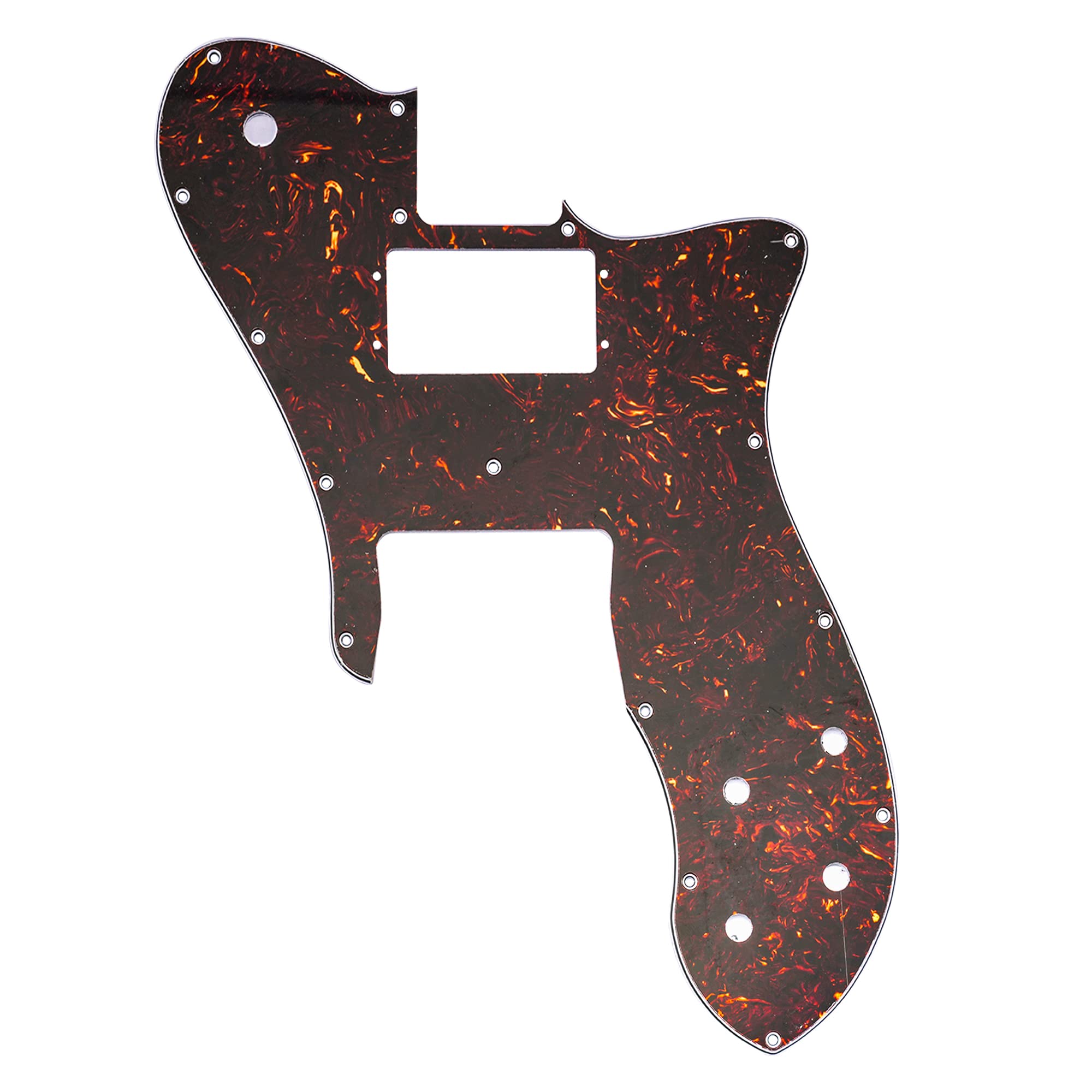 Musiclily Pro 16 Holes Wide Range Humbucker Guitar Pickguard For USA/Mexico Fender 72 Tele Custom Style Electric Guitar, 4ply Tortoise Shell