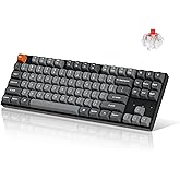 Keychron K8 Max TKL Mechanical Keyboard Wireless, 87 Keys QMK 2.4 GHz/Bluetooth 5.1/Wired Connection, White Backlit with Programmable Keychron Super Red Switch for macOS Windows Linux