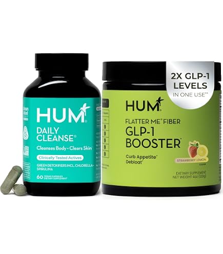 hum flatter me glp-1 Plus Supercharged with Flatter Me enzymes blend to ease bloat and support digestion hum glp 1 fiber hum