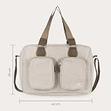My Babiie Changing Bag Tote Oatmeal Herringbone - Insulated Bottle Holder, Mat view 4