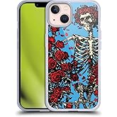 Head Case Designs Officially Licensed Grateful Dead Bertha Skull Roses Trends Gel Case [Military Grade Protection] Compatible with Apple iPhone 13 and Compatible with MagSafe
