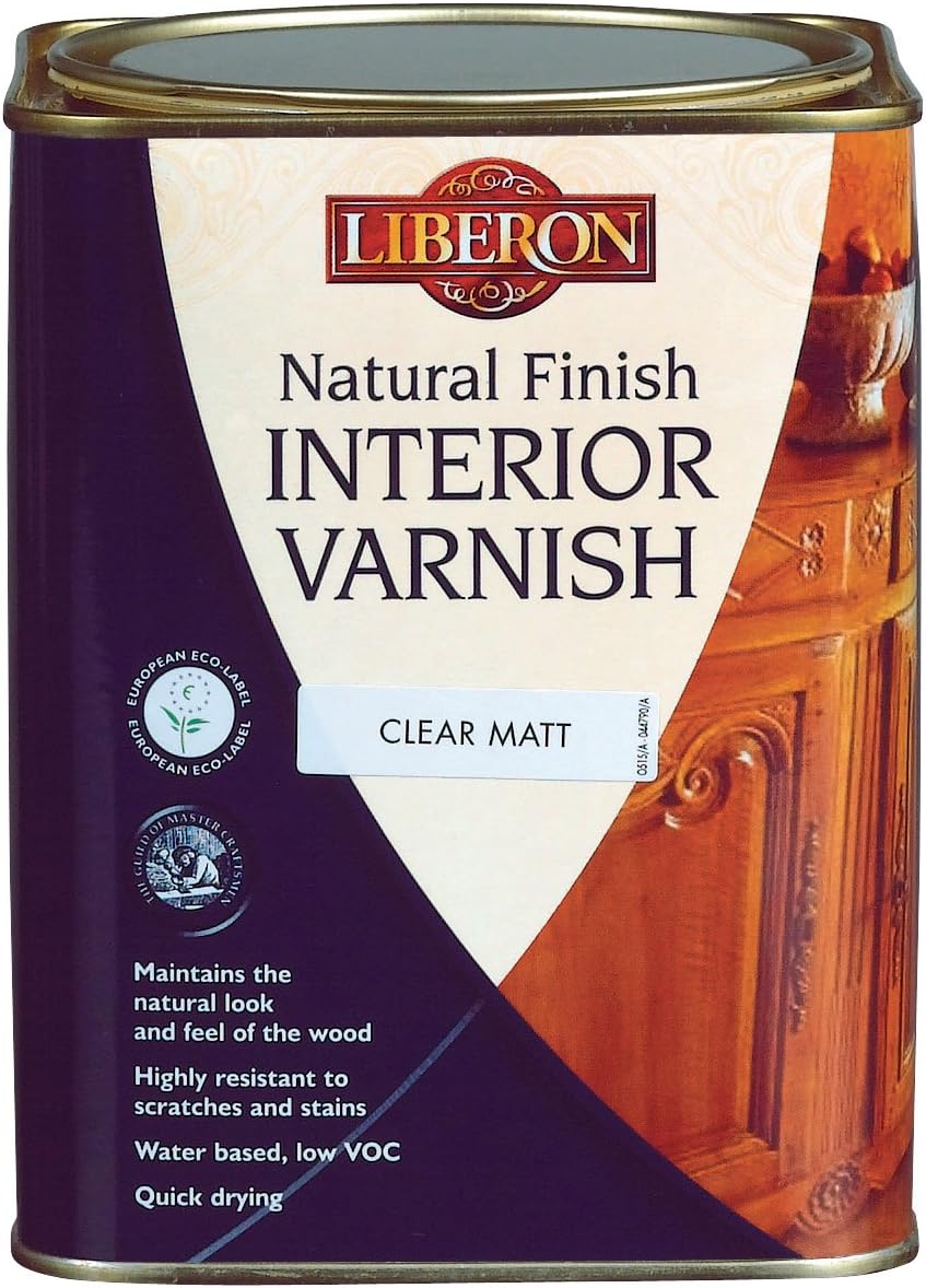 Liberon ELNFIVCM 1L Natural Finish Internal Varnish Clear Matt