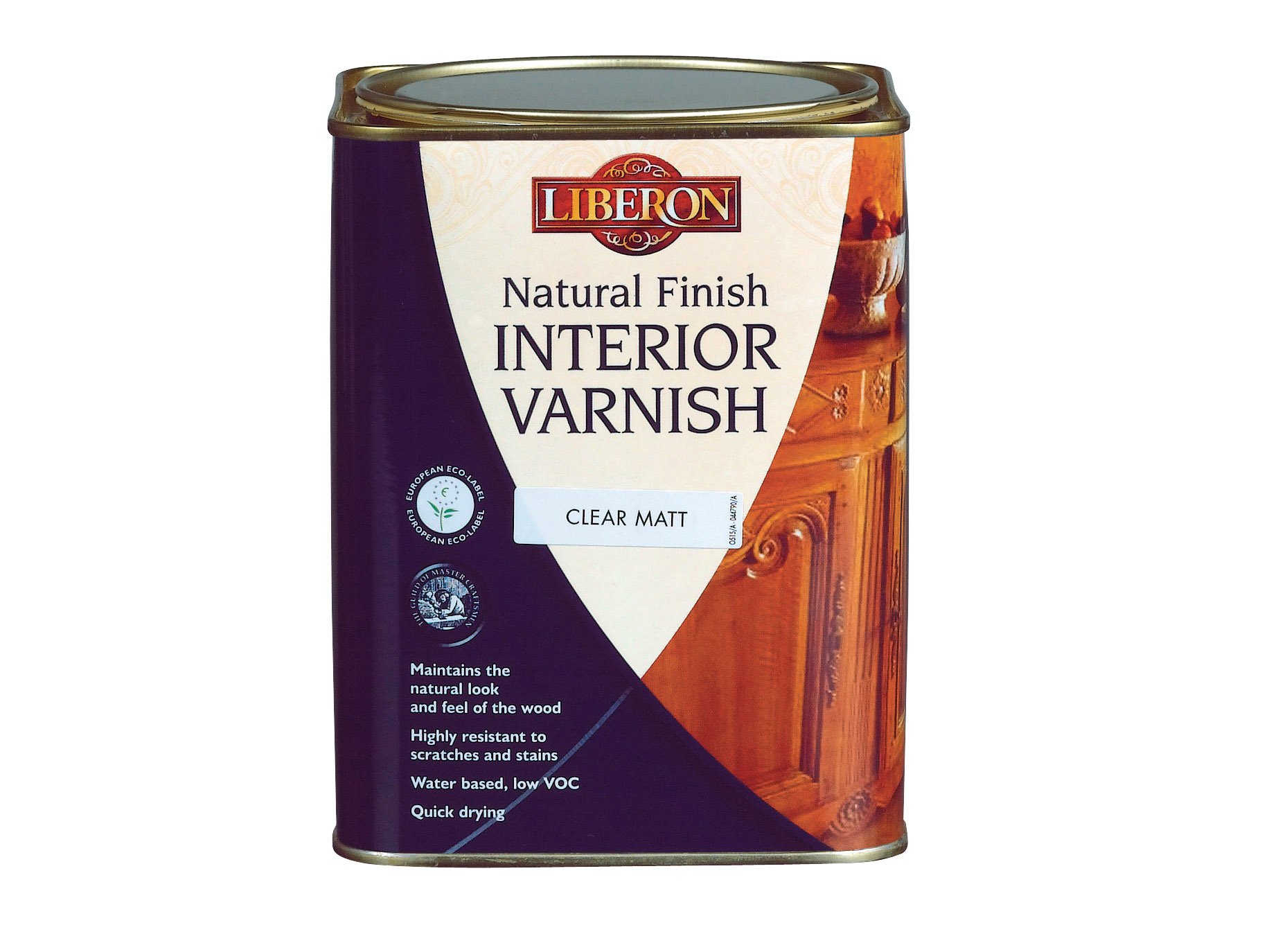 Liberon ELNFIVCM 1L Natural Finish Internal Varnish Clear Matt