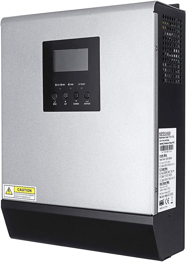 Qiuli Power Inverter, 1KVA VA Inverter Solar Charger Controller Pure Sine Wave Inverter Electrical Accessories
