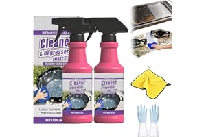 Fast-Acting Heavy-Duty Grill Degreaser Spray, 120ML BBQ Grill Cleaner Spray for Outdoor Grills, All Purpose Oven Degreaser Cl