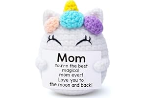 VIVAGIFTS Gifts for Mom Christmas Stocking Stuffers for Mother from Daughter Son, Birthday Gifts for Mother In Law Handmade Crochet Unicorn Presents Mothers Day for New Mom Bonusmom Stepmom Mama Mommy