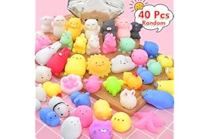 OCATO Squishies 40pcs Mochi Squishy Toys Party Favors for Kids Stocking Stuffers Mini Kawaii Squishy Treasure Box Toys for Classroom Prizes Fidget Toys Goodie Bag Christmas Easter Egg Fillers Gift for Kids