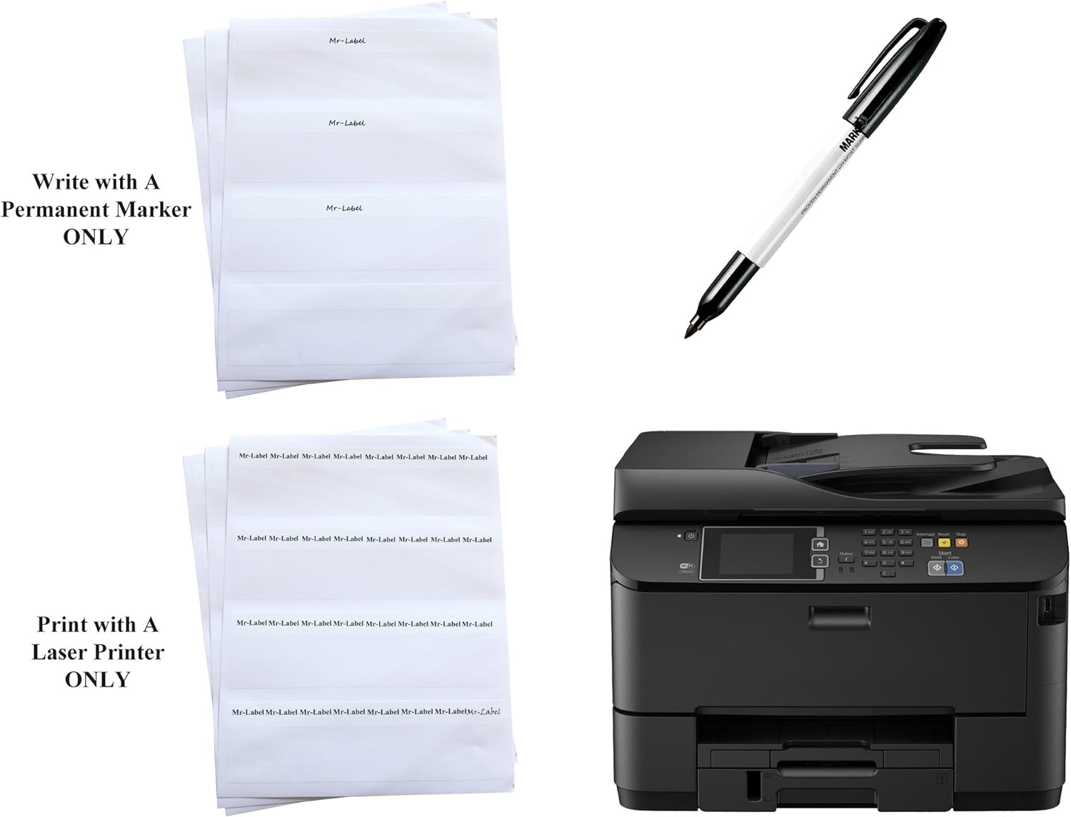 wrap around label printer