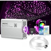 VASTFIRE Starlight Headliner Kit - 800pcs 0.02in 9.8ft Fiber Optic Star Lights for Car with 16W RGBW, Twinkle &amp; Music Sync, APP/Remote Control for Car Roof/Bedroom Ceiling