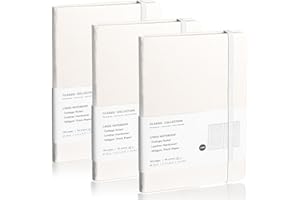 EMOMAS Lined Journal Notebook, 3Pack(White), 160 Pages, Medium 5.7 inches x 8 inches - 100 gsm Thick Paper, Hardcover