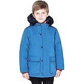 SOLOCOTE Boys Winter Coats Kids Winter Jacket Warm Thick Heavyweight Tough Long Windproof Outwear with Hood
