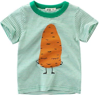 Camiseta para Niños Patrón De Rayas De Zanahoria Camisetas ...