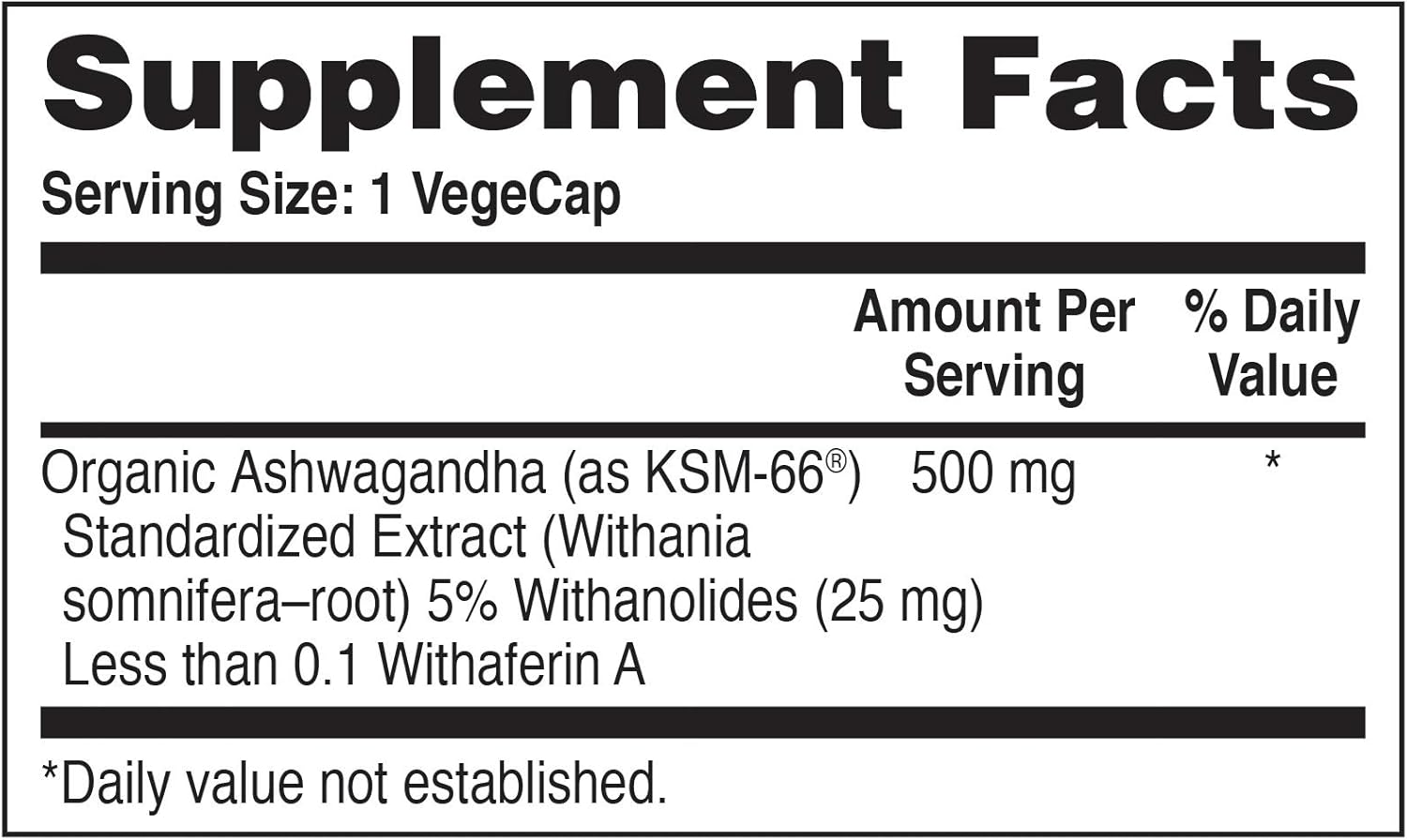 Ashwagandha 500mg Pure KSM66 (Clinically Proven and Root-Only Ashwagandha) 90 Vegecaps, Off-white, 90 count (Pack of 1) - Image 5
