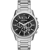 A|X Armani Exchange Chronograph Dress Watch for Men with Stainless Steel, Silicone or Leather Band