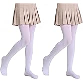 Pularlegs Girls Soft Semi-Opaque Tights 70D, 2 Pcs Children's Fall Stockings for Ages 4-10, Perfect for School Uniform Pair