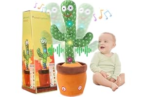 MILEGI Dancing Talking Cactus Baby Toy, Singing Mimicking Repeating Plush – Educational Interactive Toddler Toy, Repeat What You Say, Tummy Time Toys for Infant Boys Girls 1 Year Old Gifts