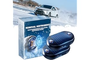 HBYJLZYG Electromagnetic Car Snow Removal Device, 2025 Upgrade Solar Drive Anti-Freeze Electromagnetic Car Snow Removal Device, Antifreeze Snow Removal Device, Efficient Snow Removal for Cars (2PCS)