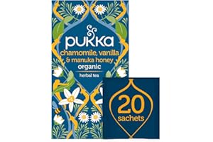 Pukka Organic Herbal Tea, Chamomile, Vanilla & Manuka Honey Tea, Honey & Fennel Blend, 20 Total Tea Bags