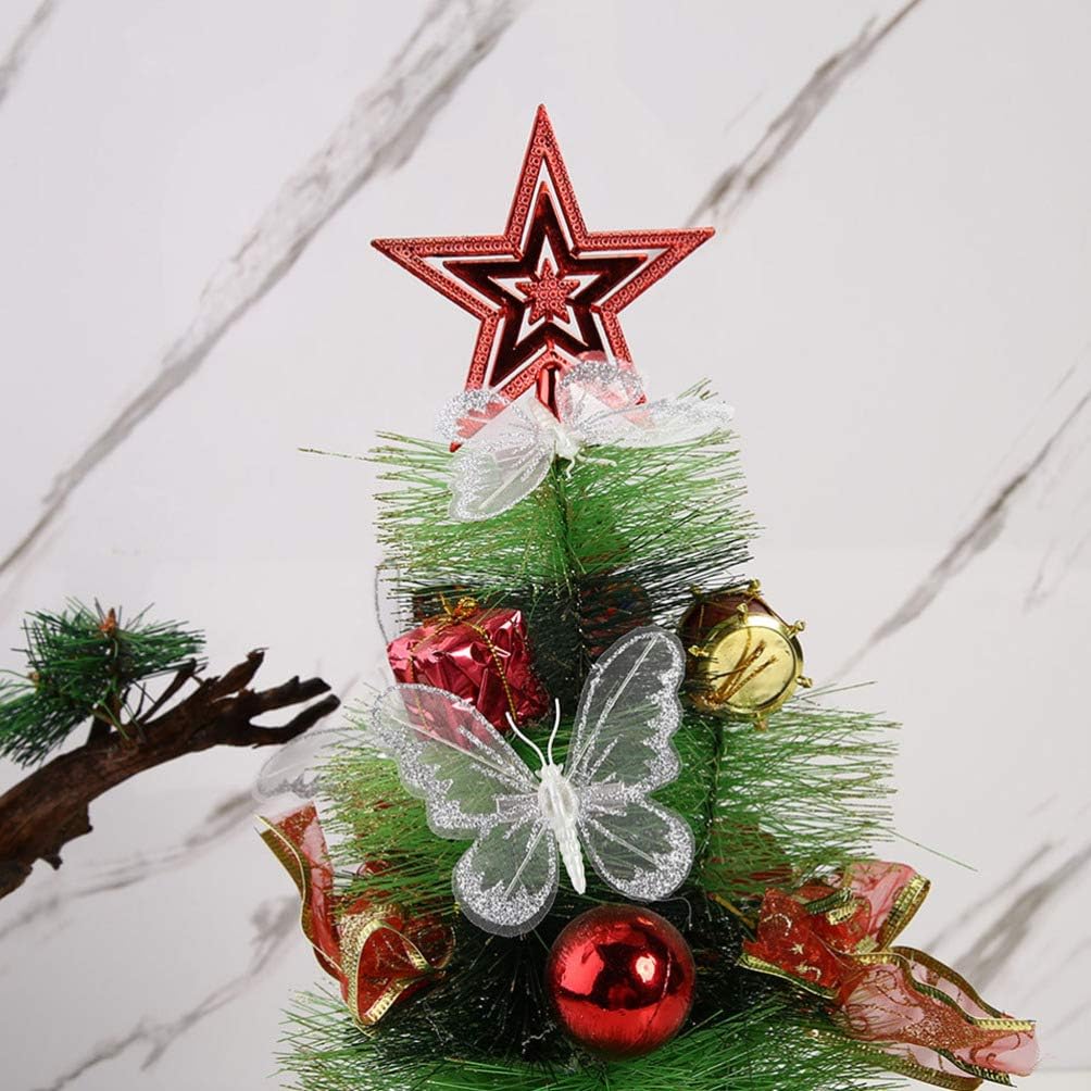PRETYZOOM Xmas Tree Butterfly Clip Pendant Mini Clips Christmas Tree Decorations Party Favors Family New Year Decors (White) 10PCS - Image 4