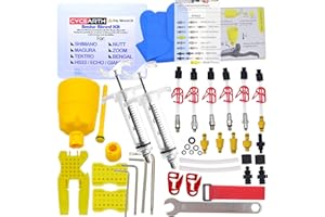 CYCEARTH Bicycle Brake Bleed Kit for Shimano TEKTRO MAGURA Zoom Bike Mineral Oil Hydraulic Disc Professional Tool Set (Kit A)