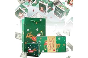 WUSAIRX Surprise Gift Box Explosion for Money 2024 New Pop Up Money Surprise Gift Box Explosion for Cash Fun Merry Christmas Surprise Box, 20 Boxes (Green)