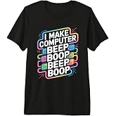 I Make Computer Beep Boop Beep Boop Network Engineer Premium Tri-blend T-Shirt