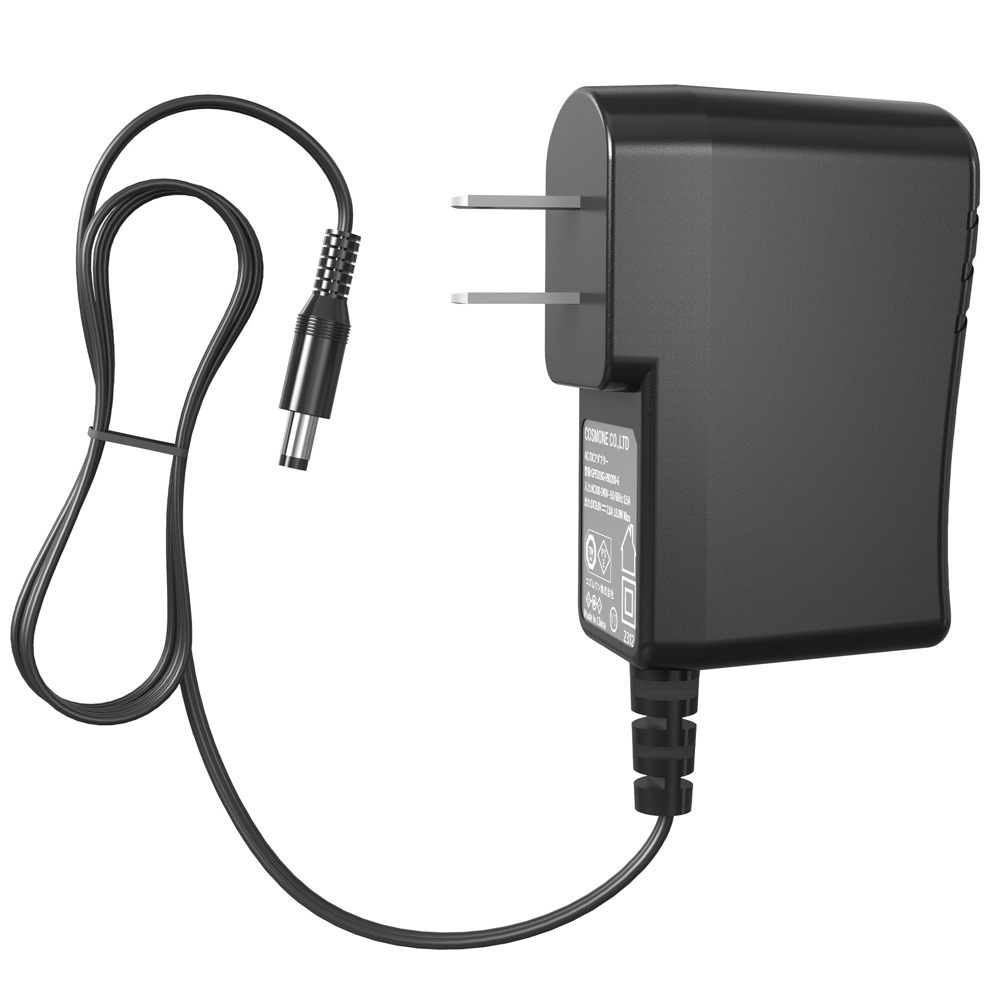 [Amazon限定ブランド] AKIRARI ACアダプター 9V (センターマイナス) 電源アダプター 大手メーカーOEM社製品 汎用 センターマイナス スイッチング式 出力プラグ外径5.5mm(内径2.1mm) 電気安全法PSE適合品 (2A) の商品画像