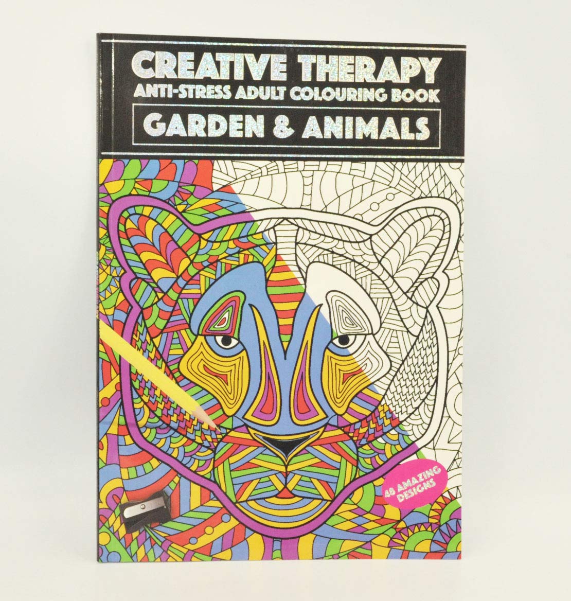 Creative Colour Therapy A4 Anti-Stress Adult Colouring Book - Garden & Animals