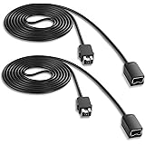 SNES Classic Controller Extension Cable 3M/10 ft (2-PACK), Keten Super NES Classic Extension Power Cord for Super Nintendo Classic Edition Controller-2017 and Nintendo NES Classic Mini- 2016