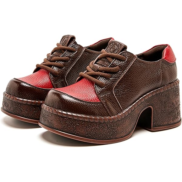 ouiです。 Amazon.com | WUIWUIYU Womens Casual Patent Leather Lace-Up