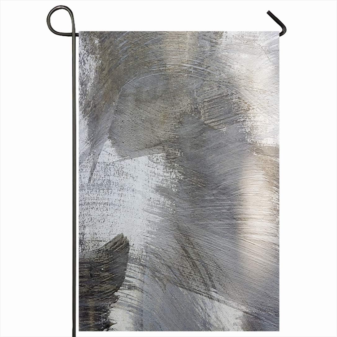 Ahawoso Outdoor Garden Flag 28x40 Inches Gray Paint Exposed Coarse Concrete Abstract Industrial Aged Antique Architecture Brick Dirt Fortress Seasonal Home Decor Welcome House Yard Banner Sign Flags
