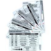 Neuro Assessment Badge Card Set for Nurses, NIHSS, Glasgow Coma Scale, Cranial Nerves &amp; Pupillary Response Quick Reference Cards, 5-Piece Set, Horizontal &amp; Vertical Compatible