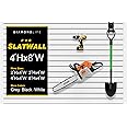 4'H x 8'W Slatwall Panel Garage Wall Organizer: Heavy Duty Wall Mounted PVC Wall Rack, Interlocking Slat Wall Paneling for Garage Wall Storage, Slatwall Board or Slatwall Shelves System - White
