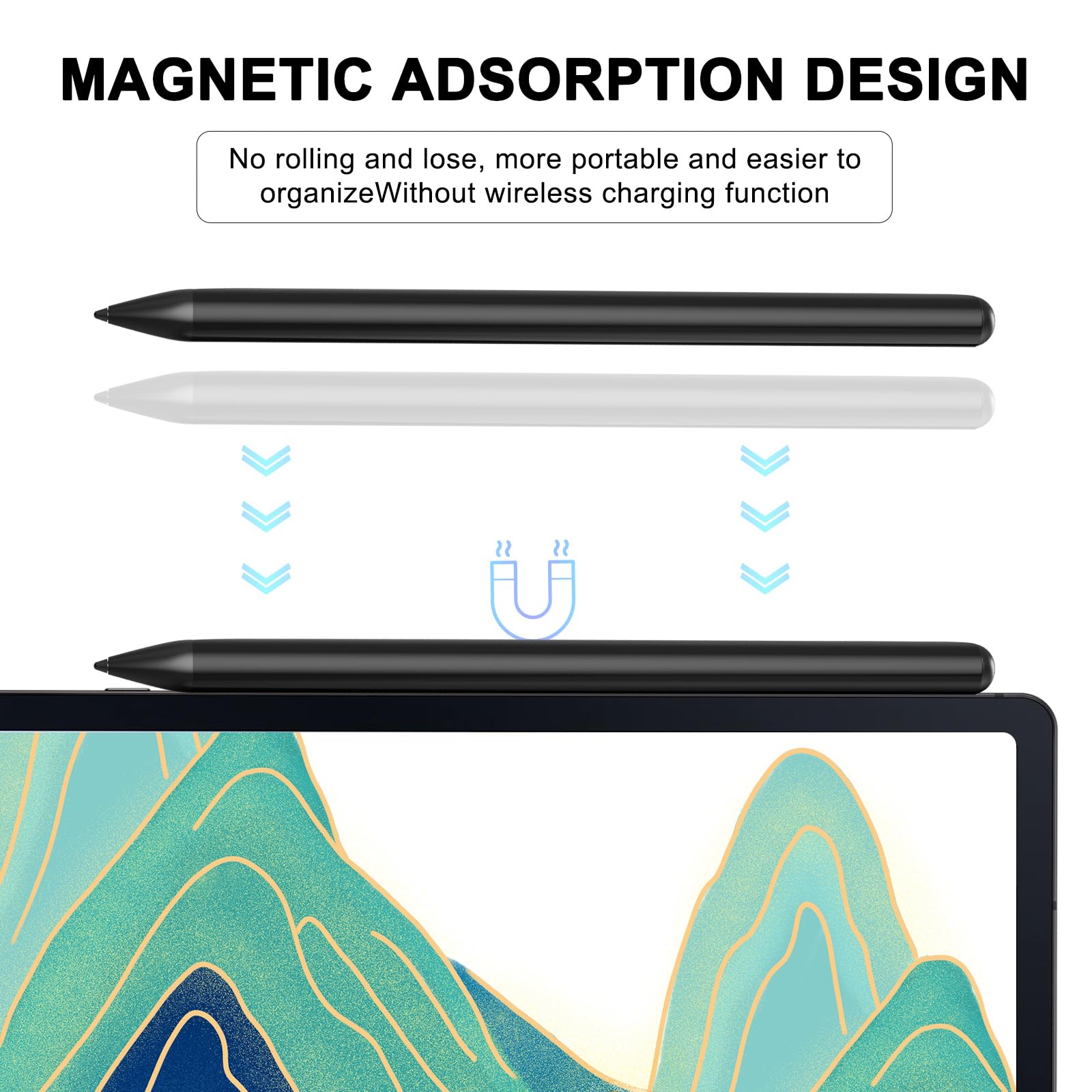 Stylus Pen For Hp Envy X360, Pavilion X360, Specter X360, Mpp 2.0 Tilt-Active Stylus With 4096 Levels Of Pressure Sensitivity, Convenient Storage Case, Supports Type-C Fast Charging, Black - View 7