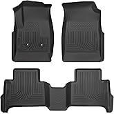 Husky Liners Weatherbeater Floor Mats | Fits 2015-2022 Chevrolet Colorado & GMC Canyon, Double CAB ONLY | Front & 2nd Row - Black, 3-pc | 93461