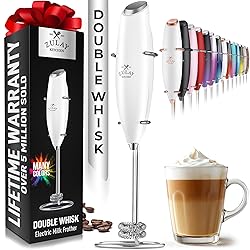 Zulay Kitchen Powerful Double Whisk Milk Frother