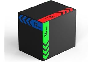 HANDBODE 3-in-1 Plyometric Box, Jumping Exercise Equipment Trainer with Non-Slip Surface for Workout Training, Pro-Duty HIIT Exercise Foam Plyo Box, Home Gym