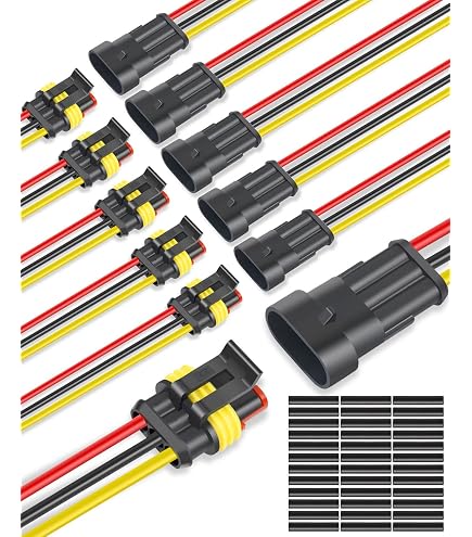 Jeu De Connecteurs Électriques 8 Broches Étanches Pour Voiture - Câbles Avec Fils Pour Modification Auto, Bricolage Électronique