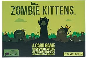 EXPLODING KITTENS LLC Exploding Kittens Presents Zombie Kittens - Fun Family Card Games for Adults Teens & Kids for Night Entertainment, 2-5 Players - Ages 7 and Up - 61 Cards