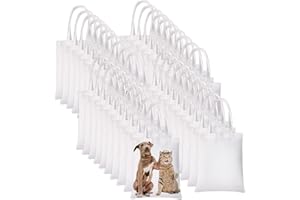 YOUKE OLA 40 Pieces Sublimation Blank Canvas Tote Bags Sublimation Tote Bags Grocery Bags for Decorating and DIY Crafting White NOT USE BY CHILDREN