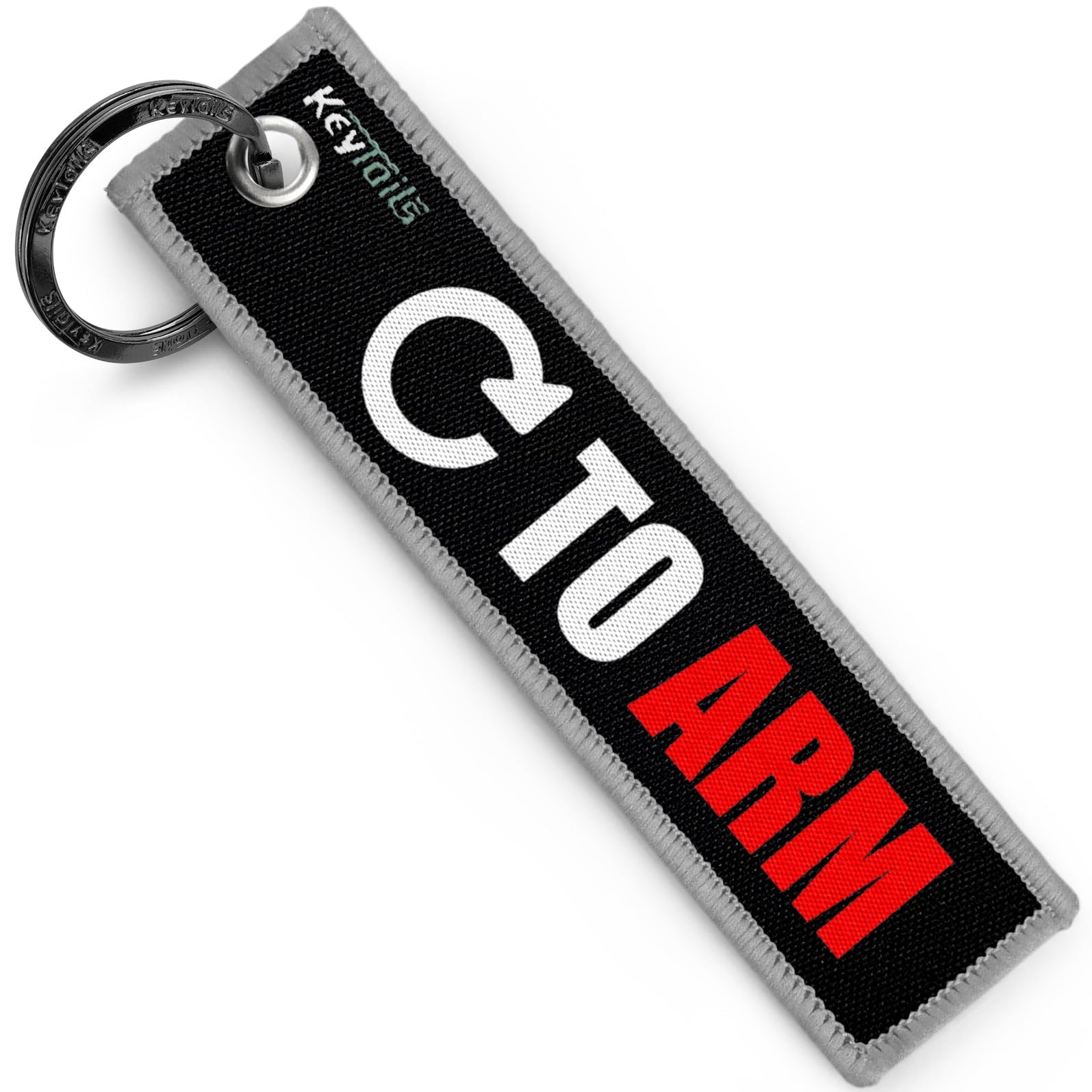 KEYTAILS Keychains, Premium Quality Key Tag for Motorcycle, Car, Scooter, ATV, UTV [Turn To Arm]