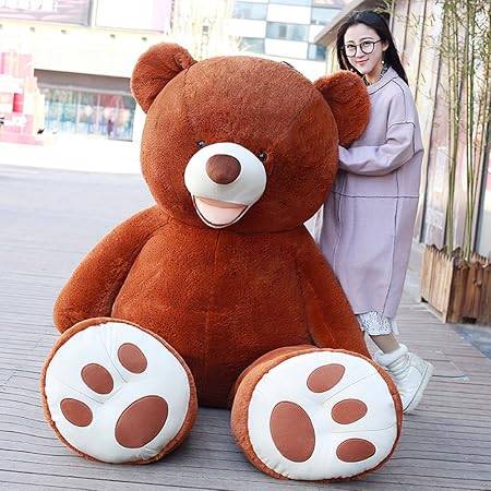 Amazon Ikasa ぬいぐるみ 特大 くま テディベア 可愛い熊 動物 大きい くまぬいぐるみ 熊縫い包み クマ 抱き枕 お祝い ふわふわ お人形 女の子 男の子 子供 女性 抱き枕 プレゼント ビッグサイズ 0cm ダークブラウン ぬいぐるみ おもちゃ